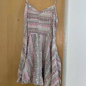 Spaghetti strap Aztec pattern dress